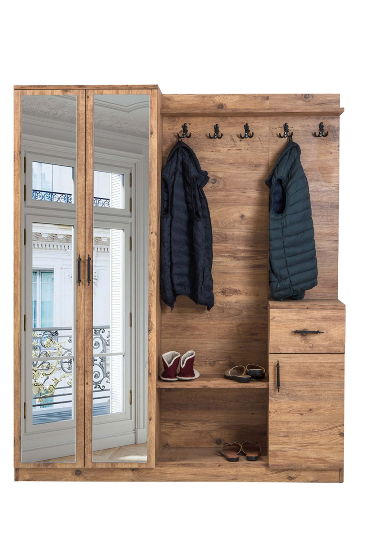 Flora 2 Kapılı portmanto