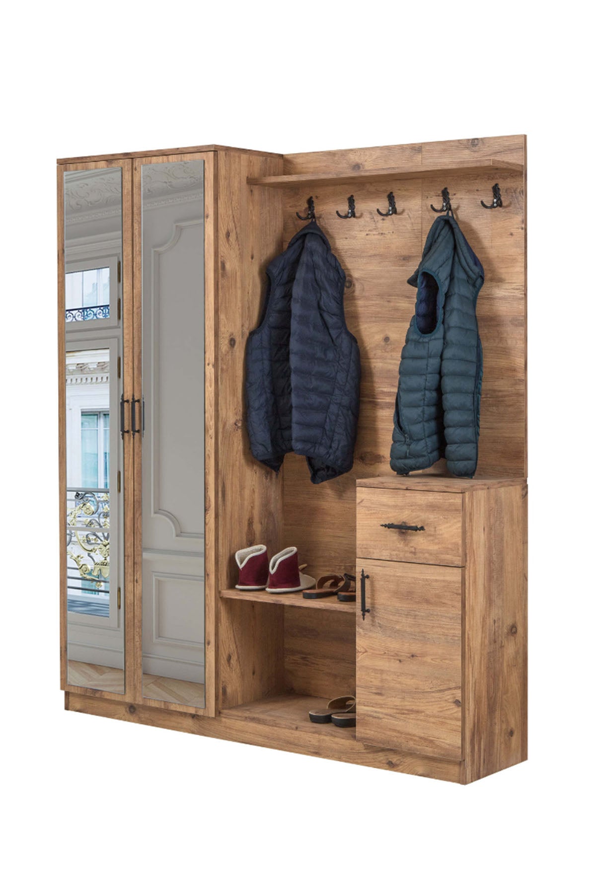 Flora 2 Kapılı portmanto